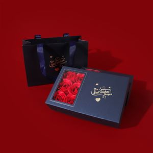 Factory Custom Luxury Transparent Lid Packaging Paper Box Black Cardboard Jewelry Box Holiday Gift Box