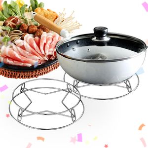 Kitchen Cooking Pot Steaming Tray Stand Stainless Steel Heat Insulation Pot Holder Universal Cooker Steamer Tray