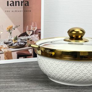 Kitchen Pots Non Stick Cookware Sets and Bowl Casseroles Dinnerware Plates Set Ceramic Soup Pot Cooking Pot Set With Lid