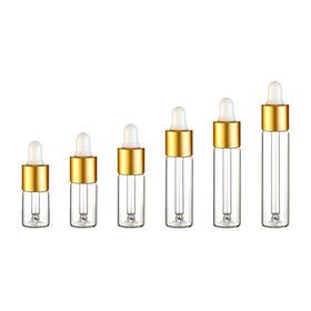 3ml-10ml glass essential oil bottles with aluminum dropper cap for cosmetics packing