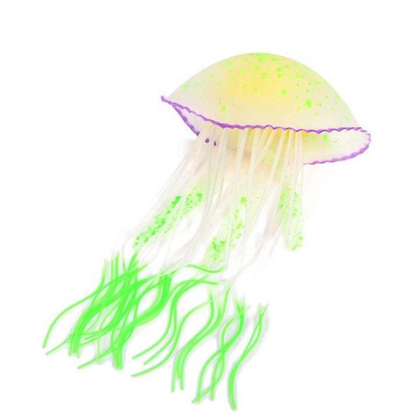 Aquarium Decoration Artificial Plant Jellyfish Swim Glowing Effect Fish Tanks Accessories Underwater Luminous Ornament Landscape