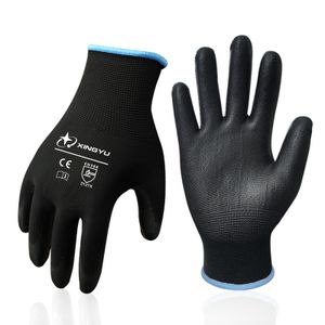 XINGYU En388 4131 Guantes de Trabajo Palm Coated Nylon PU Gloves Polyurethane Palm Fit Safety Gloves Work Gloves