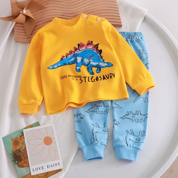 Wholesale kids pajama sets new cotton 2 piece pajama sets comfortable unisex pajama sets