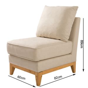 Living Room Fabric Armless Single Sofa Chair Lounge Armchair Sofa Living Room White Sofa Chair