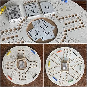 Jackaroo 6 or 4 Players Balls and Cards Foldable Open in The Middle Jackaroo Game Set Classic wooden Board Game