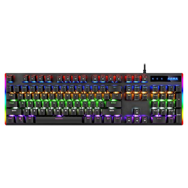 SAMA Black Mechanical Gaming Full Size Keyboard Gaming Black Cheap Laptop Keyboard
