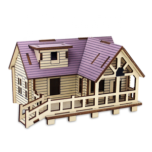 3D Jigsaw Puzzles Kids Toys Assembly Wood Crafts House Puzzle DIY Wooden Educational Wooden Toys for Children 2023 Unisex CN;GUA