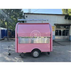 mobile mini Ice Cream food cart small fast food trailer fully equipped snack machines food truck for sale