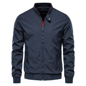Wholesale Spring And Autumn Windproof Polyester Stand Collar Men'S Thin Bomber Motorcycle Casual Jacket