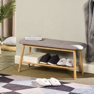 Shoe Cabinet Rack Storage Shelf Bench with Cushioned Padded Seat Shoes Stool Organizer for Entry Hallway Living Room Bedroom