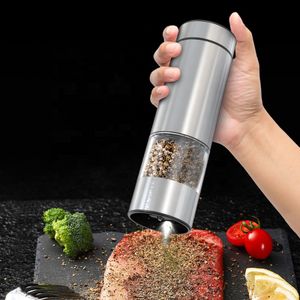 Kitchen Easy To Use Stainless Steel Salt & Pepper Electric Black Pepper Grinder Mills For Gift