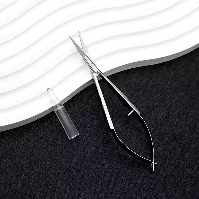 Custom Private Label Professional Stainless Steel Toe Nail Curved Spring Cuticle Scissors For Manicure