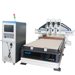 MD-1325-3D 3 Indepandent spindle  carving machine with double working table intelligent CNC  machine for customized furniture