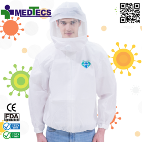 Oversea Exhibition Adult Oversized Disposable Coverall Jacket Health Protective Clothing