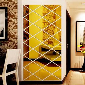 3mm 4mm 5mm 6mm decorative wall Silver beveled Mirror Tiles (mirror glass tiles) for Bathroom Decora