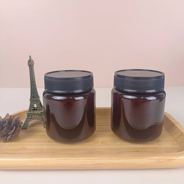 Hot selling refillable peanut butter jar plastic empty food grade high quality jar with airless screw cap