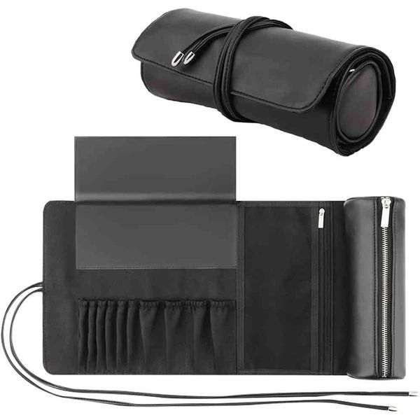Customized Portable Travel Makeup Brush Pouch Bag Large Capacity Travel Makeup Bag With Brushes
