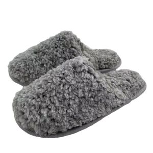 Unisex Home Cotton Warm Slippers Female Indoor Shoes Non-Slip Soft Plush Slipper