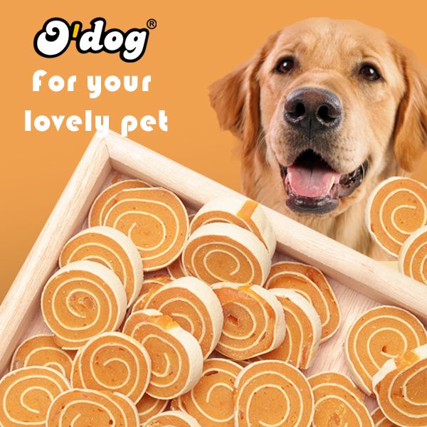 dog sancks wholesale healthy high-protein diet snacks bright color chicken sushi treats for dog flavourful chicken pumpkin sushi