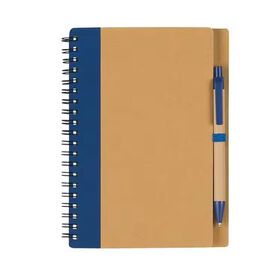 Business kraft paper spiral book coil note book with pen office notebook for promotion gift