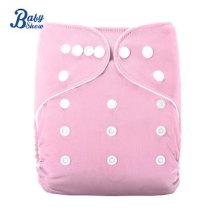 Factory Customized Baby Cloth Diaper Plain Color Double-Row Cloth Diaper Reusable Adjustable Baby Nappy  Washable Cloth Diapers