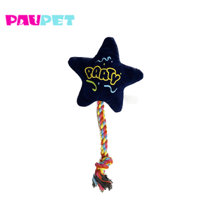 Pet Toys Cotton Rope Bite Resistant Teeth Grinding Entertainment Bite Squeaky Toys Plush Star Toys