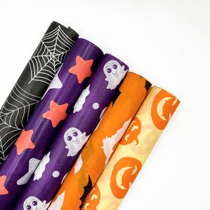 High quality wholesale Printed clothes gift packaging paper black white acid free tissue paper halloween custom tissue paper