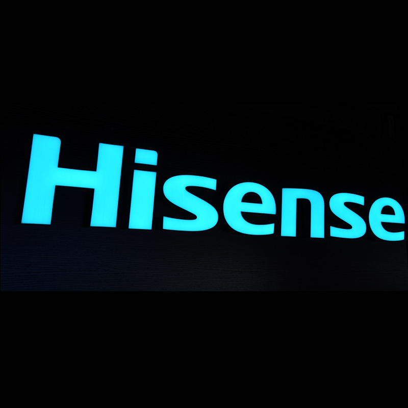 3d Hisense led letter light signs outdoor LED signage illuminated backlit led sign letter for retail shops mobile stores