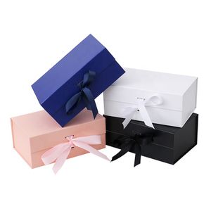 Customized Magnetic Gift Box With Ribbons High Quality Luxury Packaging Boxes For Cosmetic Jewelry Shipping Boxes For Clothing