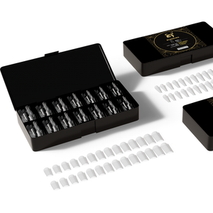 BLUEKINS Gel-x quality nail tips 240Pcs Short Square Coffin Almond Square Frosted Nail Tips Press On Nails Art Gel