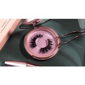 New Arrival Magnetic Adhesive Eyeliner False Eyelashes Set Waterproof Magnetic Eyelashes With Eyeliner