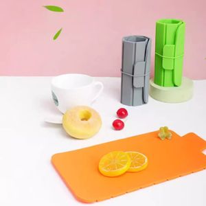 Portable Silicone Folding Cutting Board Multifunctional Easy Cleaning Plastic Chopping Board Magnetic Rolling Chopping Board