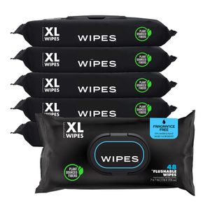 48 PCS Premium Quality Flushable Wet Wipe Portable Water Wipes Eco-Friendly Biodegradable Cleansing Butts Wet Toilet Paper