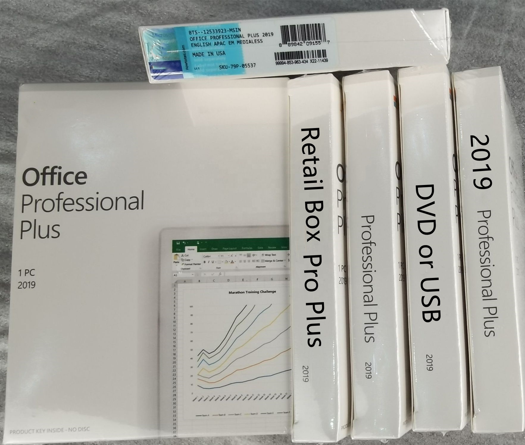 Huizhou Anruo Electronics Co., Ltd. Office 2019 Pro Plus Key 100% Activation Office 2019 Professional Plus License with DVD USB box Full Package
