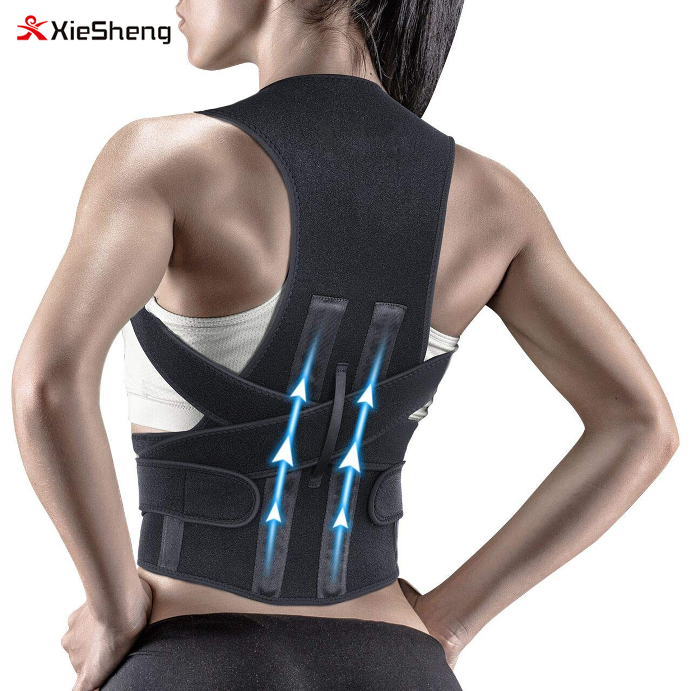 Fuzhou Mawei Xiesheng Electrical Technology Co.,Ltd Back Brace Posture Corrector of hunchback fixator for Women Men Adjustable and Breathable Support Scoliosis Back Brace for Waist
