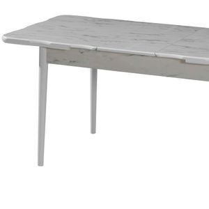 Restaurant table Gloss max MDF solid wood legs multi colors extended system kitchen table Marble face Turkish home furniture