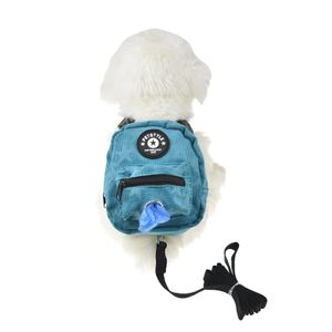 Factory wholesale Dog Poop Bag Dispenser, Pet Self Carrier Adjustable Travel Hiking Walking Dog Backpack Harness with Leash