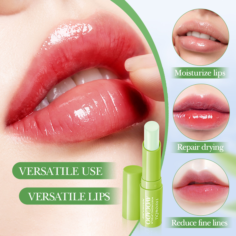OEM FAYANKOU Private Label Hot Sell Avocado Jelly Moisturizing Anti-Cracking Repair Lip Balm Vitamin C Nourish Sleep Lip Balm