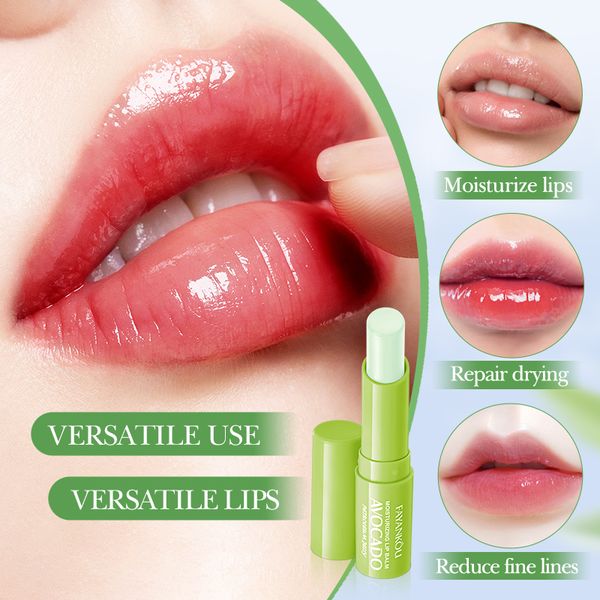 OEM FAYANKOU Private Label Hot Sell Avocado Jelly Moisturizing Anti-Cracking Repair Lip Balm Vitamin C Nourish Sleep Lip Balm