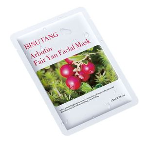 BISUTANG Arbutin Improve Dullness Facial Mask Brightens Evens Skin Tone Suppress Fade Melanin Dark Spots Whitening Mask Sheet