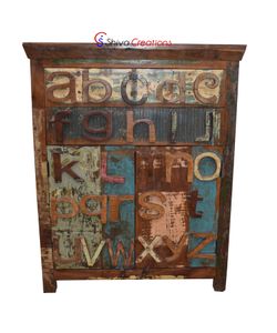 Indian Style Home Furniture Antique Reclaimed Wooden Cabinet