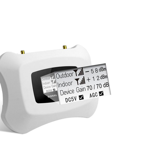 ATNJ New Generation LCD 850 MHz 3G cellphone signal Repeater Intelligent Booster Amplifier Yagi +ceilling Antenna