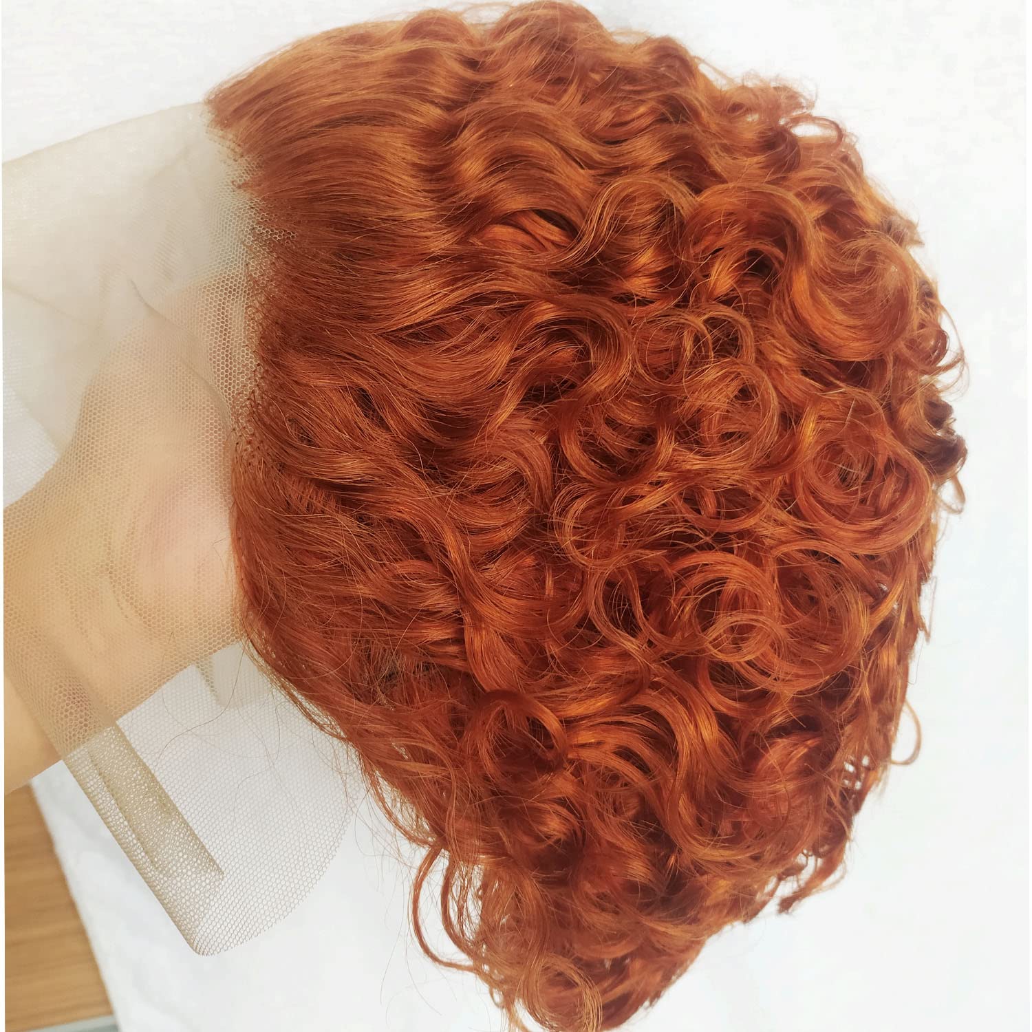 Guangzhou Longtai Import And Export Co., Ltd. LTHAIR Pixie Cut Wig Human Hair Curly Bob Short Pixie Cut Lace Wig Bleached Knots Lace Frontal 13x4 Pixie Wig With Baby Hair