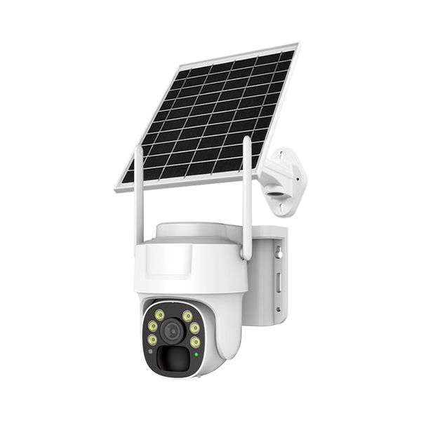 Outdoor 3MP V380 Wireless Ptz Dome Camera Home Security 4G Solar Power IP66 Weatherproof Night Vision Pir Human Detection