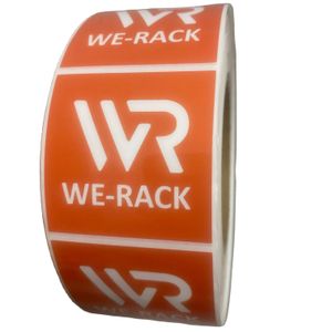 Custom Square Logo Sticker, Custom Printed Roll Plastic Waterproof Synthetic Paper Adhesive Square Brand Logo Label Sticker