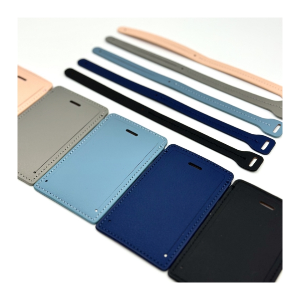 5 Colors promotional gift travel accessory leather suitcase luggage tag