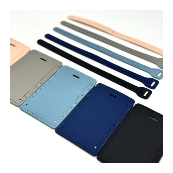 5 Colors promotional gift travel accessory leather suitcase luggage tag