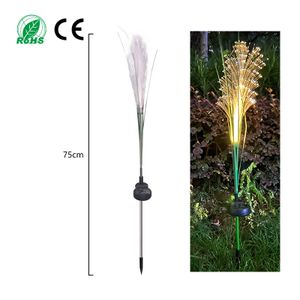 8-10 Hours Constant Light Simulation Fiber Optic Solar Reed Ground Lamp Landscape Park Decorative Lights