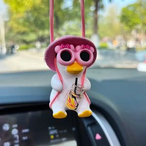 Factory wholesale creative car pendants internet celebrity swing duck decorations cute car swing duck ornaments for cars