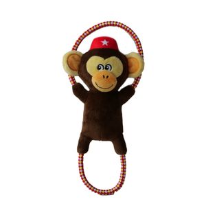 New Design High Quality Wholesale Circus Plush And Rope Dog Toys Interactive Puzzle Chew Dog Toy